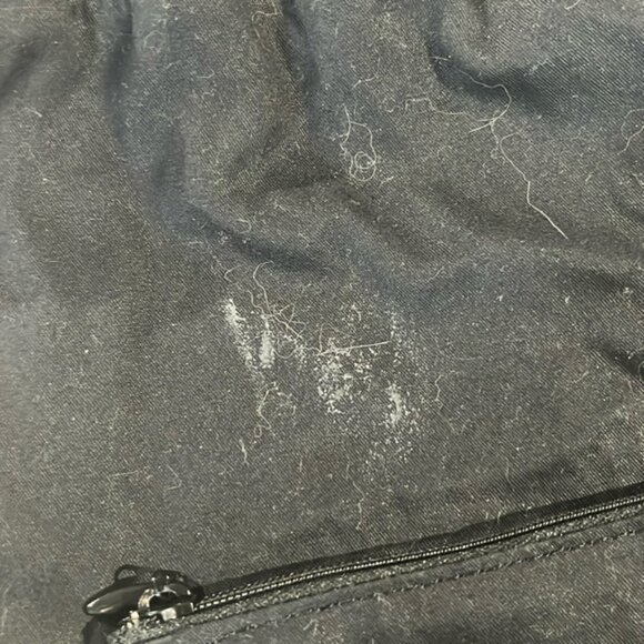 Y's Black Pleated Satin Leather-Drawstring Backpack - Picture 6 of 8